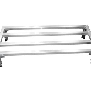 SHOPCraft Heavy Duty Aluminum Dunnage Rack, 20” X 48” X 7.5” Industrial Grade Aluminum Storage Rack, Commercial Food Service Storage Rack