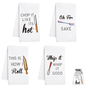 nialnant dish towels for kitchen, 16 x 23.6 inch housewarming gifts new home, kitchen gifts for women, mom, men, funny kitchen towels and dishcloths sets