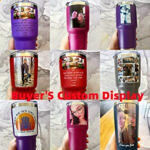 Personalized Photo 20oz 30oz Stainless Steel Tumbler,Custom Coffee Tumbler Cup With Lid And Strawstraw Vacuum Insulated With Text Photo Logo (PERSONALIZED)