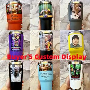 Personalized Photo 20oz 30oz Stainless Steel Tumbler,Custom Coffee Tumbler Cup With Lid And Strawstraw Vacuum Insulated With Text Photo Logo (PERSONALIZED)