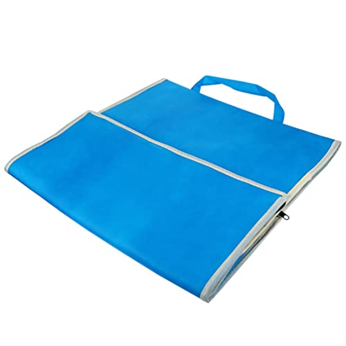 Tofficu Thermal Insulated Food Delivery Bag Large Picnic Cooler Bag Pizza Warmer Bag Reusable Grocery Bags with Zipper and Handles for Restaurants Food Delivery Travel Shopping Catering Grocery Transport(Blue)