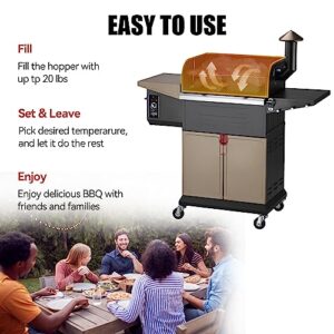 Z GRILLS Wood Pellet Grill and Smoker with PID Controller, 572 Sq. In Cooking Area, Direct Flame Searing, 600D