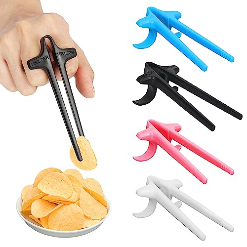 4Pcs Finger Chopsticks - Snack Chopsticks for Gamers - Fun Chopsticks, Gamer Chopsticks Snack Clips Gamepad Accessories Mobile Game Accessories (4PCS)