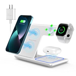 wireless charger,anylincon 3 in 1 charger station for apple iphone/iwatch/airpods,iphone 14,13,12,11 (pro, pro max)/xs/xr/xs/x/8(plus),iwatch 7/6/se/5/4/3/2,airpods 3/2/pro