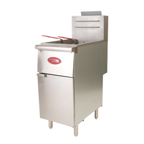 Kratos 29Y-010 Commercial Restaurant Gas Floor Fryer - Three Burners - 40 lb. Capacity - Natural Gas