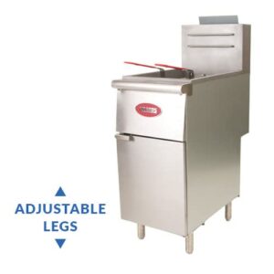 Kratos 29Y-010 Commercial Restaurant Gas Floor Fryer - Three Burners - 40 lb. Capacity - Natural Gas