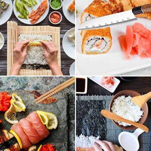 TIMDAM Sushi Making Kit for Beginners, All in One Sushi Maker Set with Sushi Mats Bamboo Roller, Sushi Bazooka, Chopsticks, Paddle, Spreader, Sushi Knife, Chopsticks Holder, Sushi Kit for Home