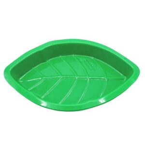 12 Pcs Palm Leaf Hawaiian Party Serving Tray Plastic - Candy Bar Food Holder, Buffet food Plates for Luau Jungle Tropical Party Supplies Table Centerpiece Decoration