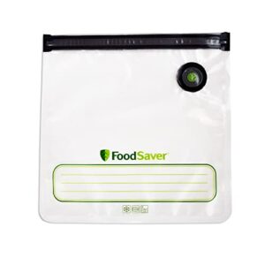 foodsaver® reusable gallon vacuum zipper bags, for use with foodsaver handheld vacuum sealers, 8 count
