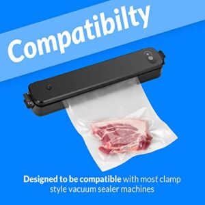 Reli. Vacuum Sealer Bags 8x12 in. | 100 Bags | Pre-Cut Embossed Vacuum Bags for Food | BPA Free | Vacuum Seal Bags for Sous Vide, Food Freezer Storage/Food Prep | Quart Size, Clear