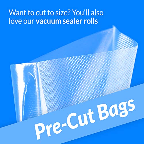 Reli. Vacuum Sealer Bags 8x12 in. | 100 Bags | Pre-Cut Embossed Vacuum Bags for Food | BPA Free | Vacuum Seal Bags for Sous Vide, Food Freezer Storage/Food Prep | Quart Size, Clear