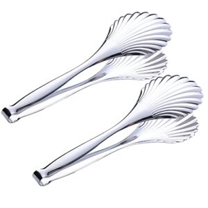 enwinner buffet salad serving tongs, 12 inch catering chef food salad bbq serving utensils, set of 2(stainless steel) (stainless steel)