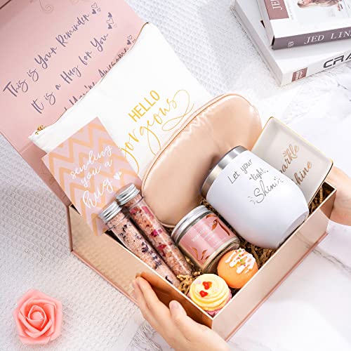 Gifts Box for Women Unique Self Care Gift Ideas Birthday Gifts for Mom Best Friend Gift Basket Female Her Sister Girlfriend Wife Personalized Thinking of You Relaxation Package Get Well Soon Gifts