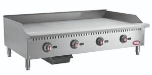 kratos 29y-009 48" commercial restaurant gas countertop griddle, thermostatic controls, 4 burners, 120,000 btu output