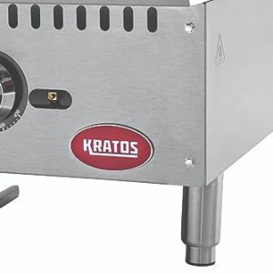 Kratos 29Y-008 36" Commercial Restaurant Gas Countertop Griddle, Thermostatic Controls, 3 Burners, 90,000 BTU Output