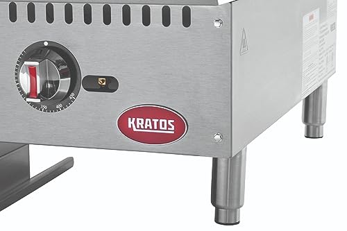 Kratos 29Y-008 36" Commercial Restaurant Gas Countertop Griddle, Thermostatic Controls, 3 Burners, 90,000 BTU Output