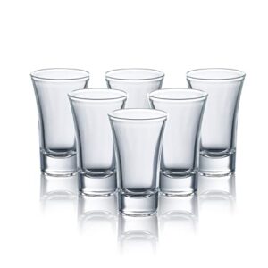 M&N HOME 6-Pack Heavy Base Shot Glass Set, 2-Ounce Shot Glasses