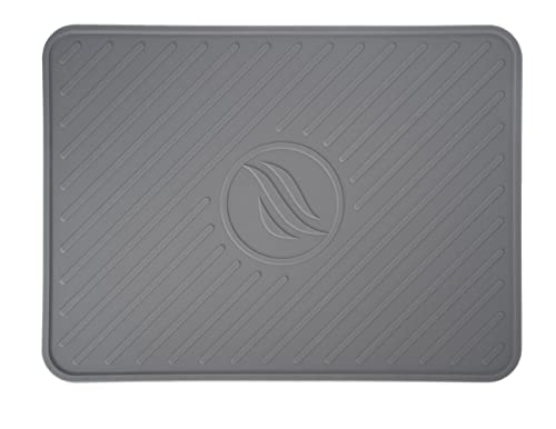 Blackstone 4222 Silicone Large Griddle Spatula Mat Serving Spoon Drip Pad & Grill Utensil Holder for Kitchen, Stovetop, Cooking & Countertop-Heat Resistant, Non Slip, Heavy Duty, (9.25" x 12.2"), Gray