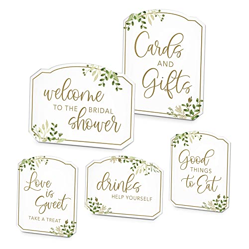 Lillian Rose Botanical Greenery Bridal Shower Sign Set, One Size, Multi