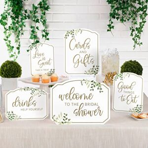 Lillian Rose Botanical Greenery Bridal Shower Sign Set, One Size, Multi