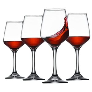 ziixon wine glass red wine glasses stemware wine glasses set for wine tasting, wedding gift, anniversary, christmas, birthday (set of 4,13 oz)