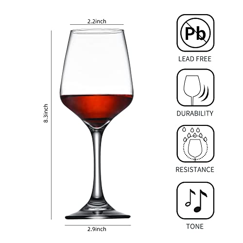 ziixon Wine Glass Red Wine Glasses Stemware Wine Glasses Set for Wine Tasting, Wedding Gift, Anniversary, Christmas, Birthday (Set of 4,13 Oz)