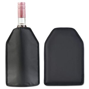the wine chiller wine cooler sleeve, high quality solid gel wine sleeve, black