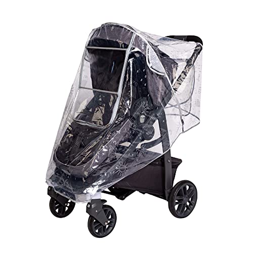 J.L. Childress Deluxe Stroller Rain Cover - Adorable Printed Pattern, Soft Material, Universal Stroller Accessory, Baby Weather Shield and Protection