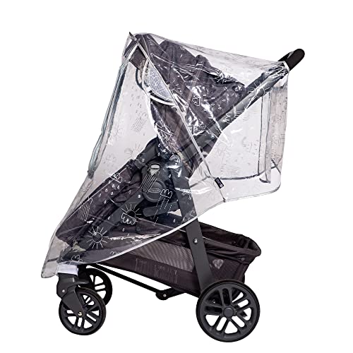 J.L. Childress Deluxe Stroller Rain Cover - Adorable Printed Pattern, Soft Material, Universal Stroller Accessory, Baby Weather Shield and Protection