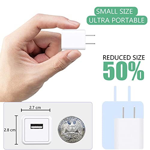 iPhone Charger, 3Pack iPhone Charging 【Apple MFi Certified】 iPhone Charger Block Cube iPhone Wall Charger Portable Travel Plug with 6FT iPhone Charger Cord Cable for iPhone 5/6/7/8/X/11/12/13/14/SE