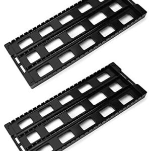 Qwork Antistatic ESD Circulation Rack Shelf, PCB Tray ESD Shelf Circulation Rack, 25 Slot Storage Stand Circuit Board Holder, Plastic, Black, 2 Pack