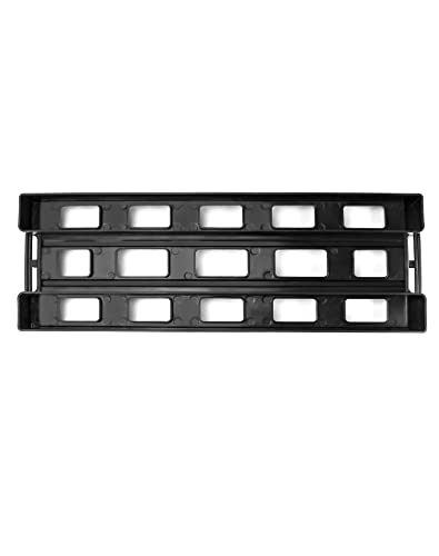 Qwork Antistatic ESD Circulation Rack Shelf, PCB Tray ESD Shelf Circulation Rack, 25 Slot Storage Stand Circuit Board Holder, Plastic, Black, 2 Pack