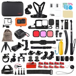 hsu 72-in-1 accessory bundle kit for gopro hero11 black & hero10 black & hero 9 black