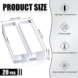 20 Pieces Acrylic Stands Clear Place Card Holders with Card Slot Table Numbers Display Stands Wedding Sign Holders Acrylic Card Display Stand for Wedding Table Numbers Photos Office Menu Meeting