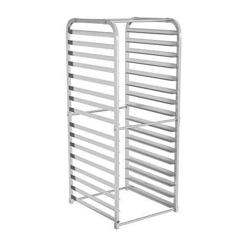 Krollen Industrial 16 Pan Aluminum End Load Sheet / Bun Pan Rack for Reach-Ins - Unassembled