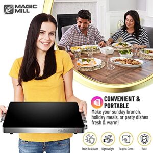 Magic Mill Extra Large Food Warmer for Parties | Electric Server Warming Tray, Hot Plate, with Adjustable Temperature Control, for Buffets, Restaurants, House Parties, Party Events (21" x 16")