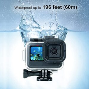 Standard Protective Waterproof Dive Housing Case for GoPro Hero 9/10 Black Action Camera - Up to 45 Meters - Protective Lens Removal NOT Needed - Transparent Clear