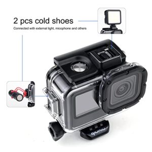 Standard Protective Waterproof Dive Housing Case for GoPro Hero 9/10 Black Action Camera - Up to 45 Meters - Protective Lens Removal NOT Needed - Transparent Clear