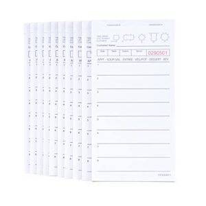 dgbdpack guest check pads ep-3616wp-1 (10 pads), total 500 sheets white waitress notepad, server order pads for restaurant