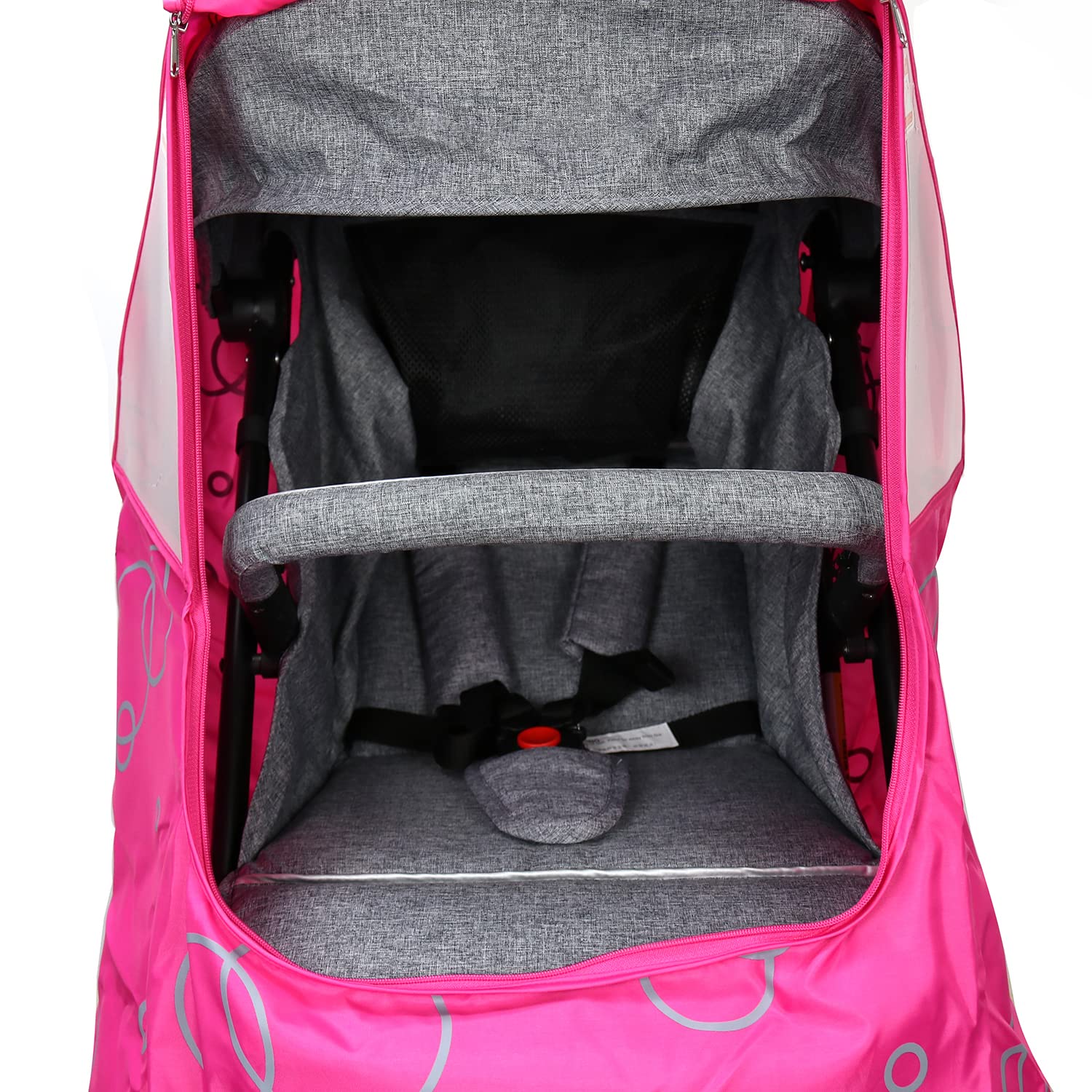 Wonder Living Stroller Rain Cover, Universal Stroller Weather Shield, Waterproof, Windproof Protection, Protect from Dust Snow (Pink)