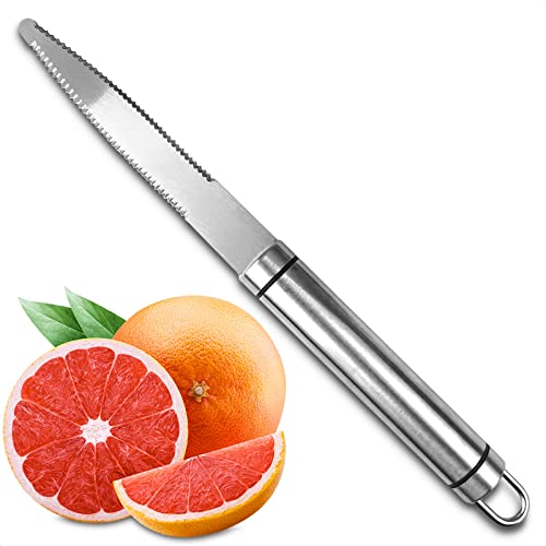 Reluen Stainless Steel Grapefruit Knife Curved Knife - Grapefruit Knife Curved Serrated Bread Knife Kitchen Knifes Small Knives Fruit Knife Stainless Steel Chef Kitchen Knife Curved Carving Tool