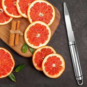 Reluen Stainless Steel Grapefruit Knife Curved Knife - Grapefruit Knife Curved Serrated Bread Knife Kitchen Knifes Small Knives Fruit Knife Stainless Steel Chef Kitchen Knife Curved Carving Tool