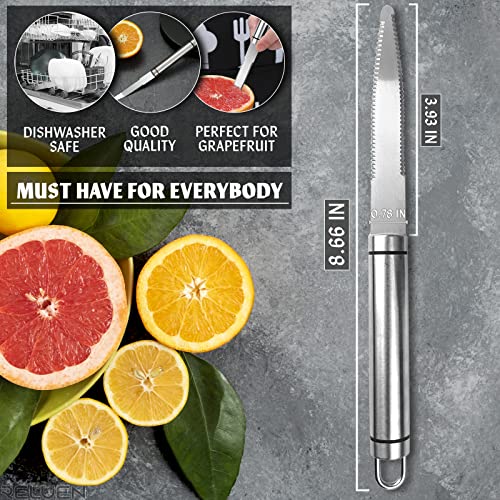 Reluen Stainless Steel Grapefruit Knife Curved Knife - Grapefruit Knife Curved Serrated Bread Knife Kitchen Knifes Small Knives Fruit Knife Stainless Steel Chef Kitchen Knife Curved Carving Tool