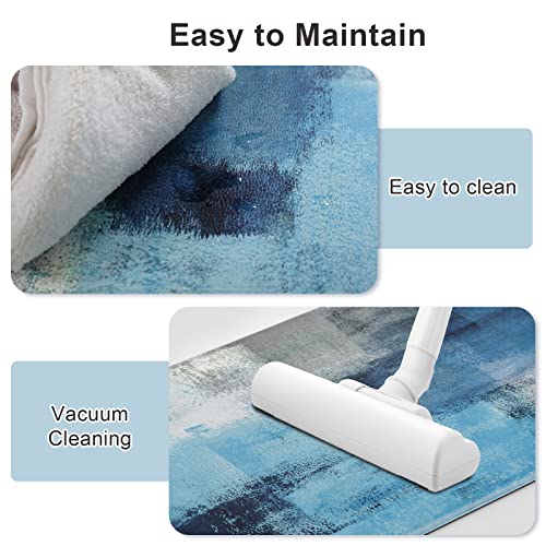 MAYHMYO Kitchen Mat 2 Piece Anti Fatigue Kitchen Floor Mat Non Slip Waterproof Memory Foam Cushioned Teal Kitchen Rugs and Kitchen Mats for Floor Laundry Room Home Office Sink