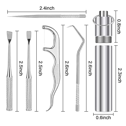 JYPLKCMT 10 Pieces 2 Set Holders Portable Metal Toothpicks,Pocket Titanium toothpick Stainless Steel Toothpick Reusable Toothpicks Holder for Outdoor Camping Picnic Travel