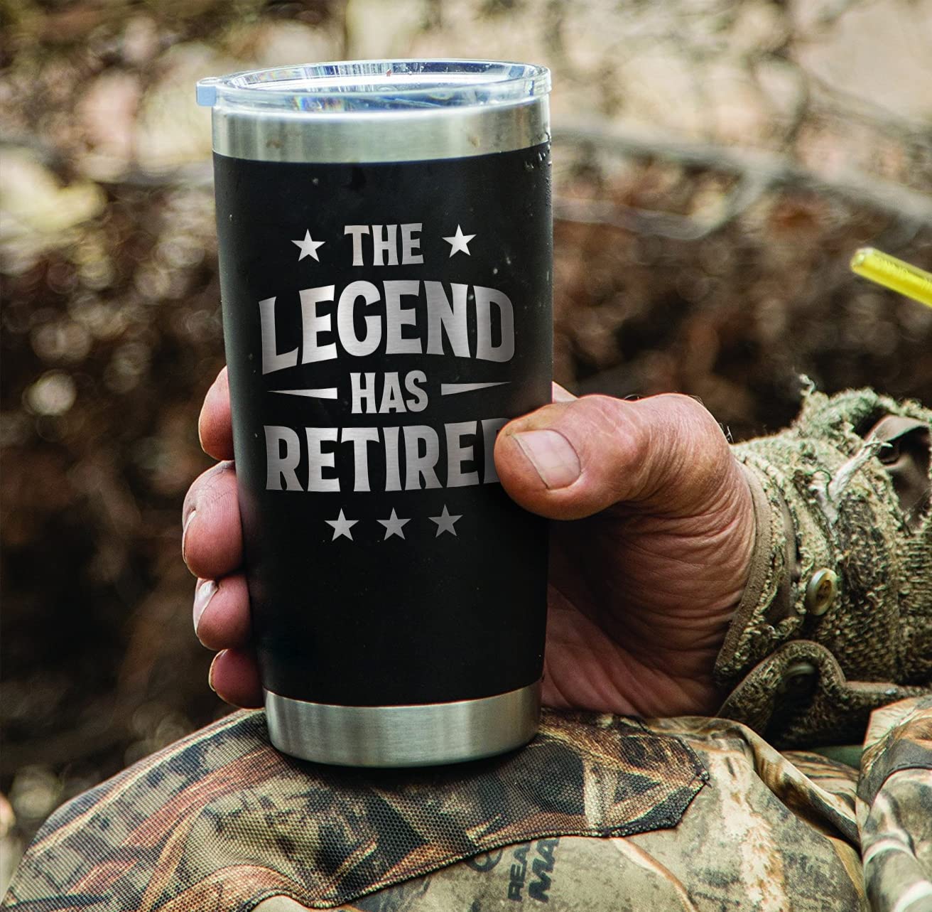 PRPinkRain Retirement Gifts for Men 2023 - The Legend Has Retired - American Flag Tumbler, Retirement Gag Gifts Idea for Men, Him, Dad, Grandpa, Husband, Coworkers