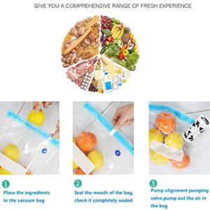 SunnyPro Sous Vide Bags 15 PCS Reusable Vacuum Sealer Bags for Food with 2 Sealing Clips Reusable Vacuum Food Storage Bags Food Saver Bags for Vacuum Sealer 3 Sizes Vide Bags Kit BPA Free