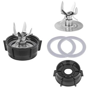 6 point ice crushing blade for oster and osterizer blender replacement parts with jar base cap and 2 pcs o ring seal gasket accessory refresh kit