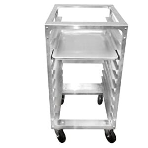 SHOPCraft 10 Tier Bun Pan Rack, Commercial Aluminum Speed Rack With Heavy Duty Plate Casters And Non-Marking Polyolefin Wheels, Food Service Sheet Pan Rack