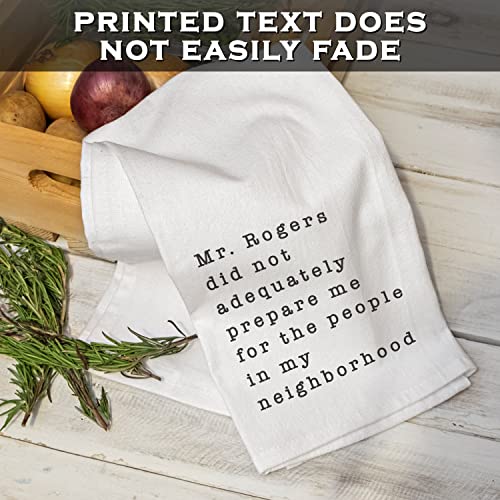 MAINEVENT Mr Rogers Dish Towel 18x24 Inch, Mr Rogers Towel, Funny Kitchen Towel Saying, Mr Rogers Neighborhood Friends Towel, Mr Rogers Kitchen Towel, Mr Rogers Tea Towel Good Mother Women